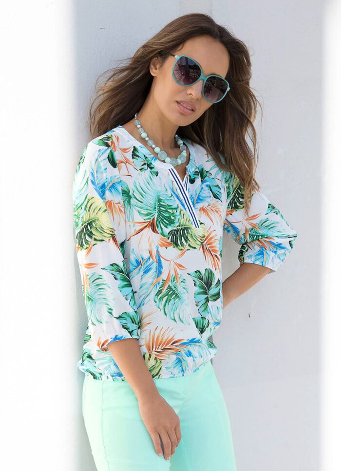 Tunika mit farbbrillantem Druck 