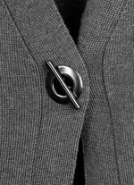 Strickweste mit dekorativem Verschluss GRAU MELIERT