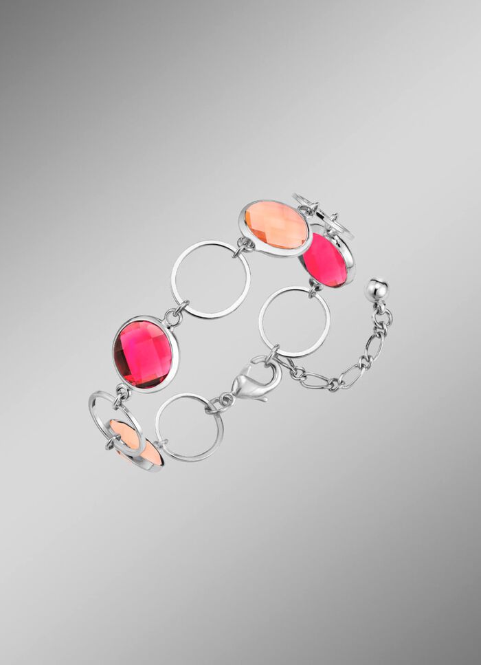 Schmuckset, 3-teilig, mit Kristallsteinen 