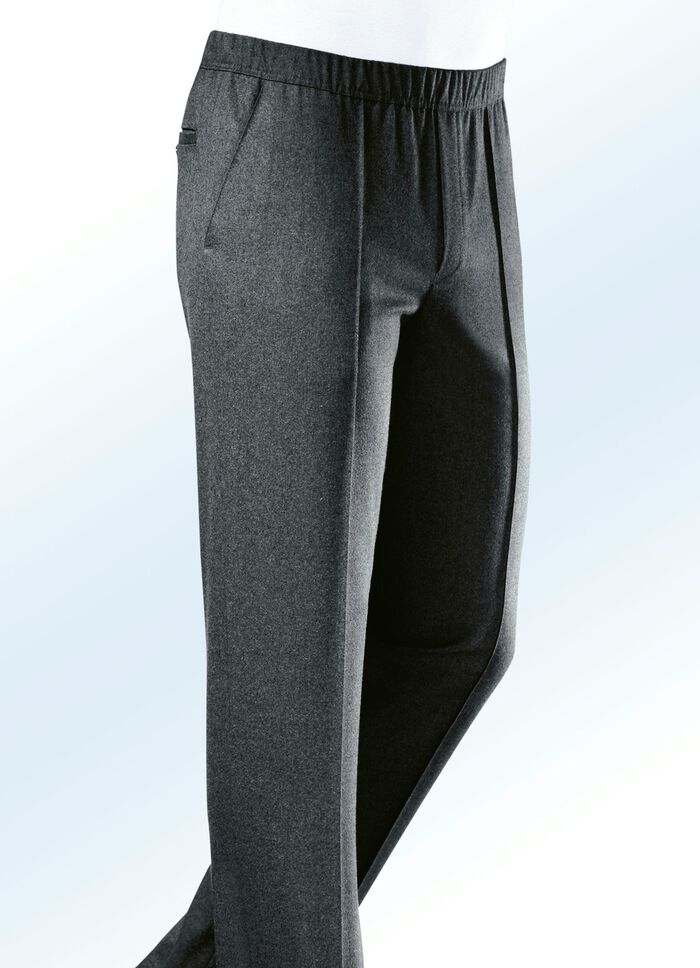 Schlupfhose von "Klaus Modelle" mit Gummibund in 5 Farben DUNKELGRAU