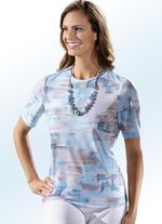 Shirt mit Alloverdruck TÜRKIS-MULTICOLOR