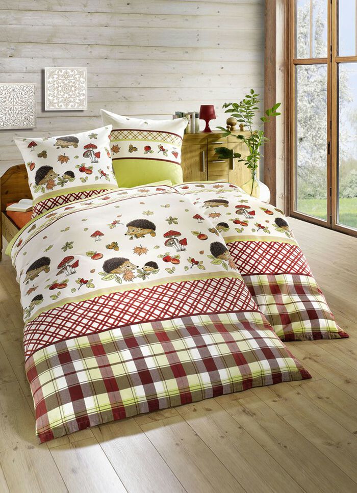 Kuschelwarme Bettw&auml;sche-Garnitur aus 100% Baumwolle 