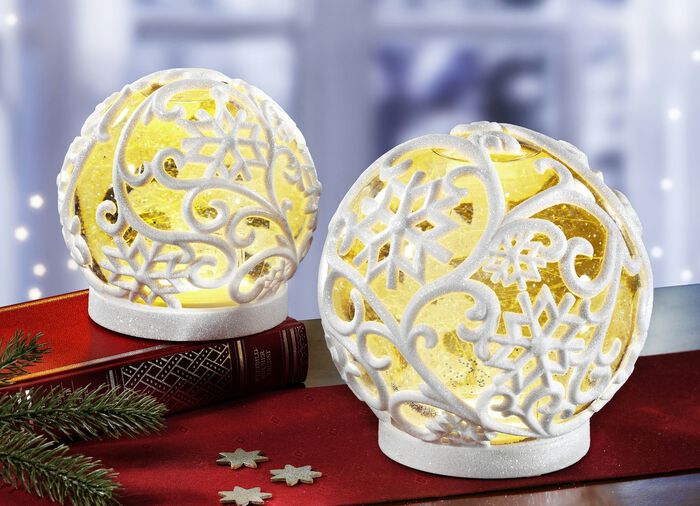 LED-Schneekugel WEISS