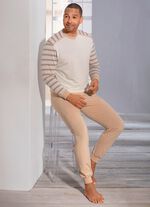 G&ouml;tting Schlafanzug mit kurzem V-Ausschnitt und B&uuml;ndchenabschl&uuml;ssen 