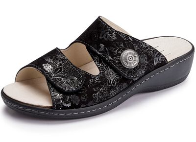 ELENA EDEN, klassische Damen-Pantoletten, Weite H, mit herausnehmbaren Fu&szlig;bett 