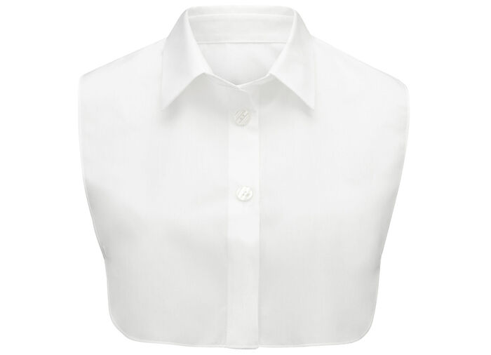 Klaus Modelle, Damen-Blusenkragen, aus feinem Popeline WEISS