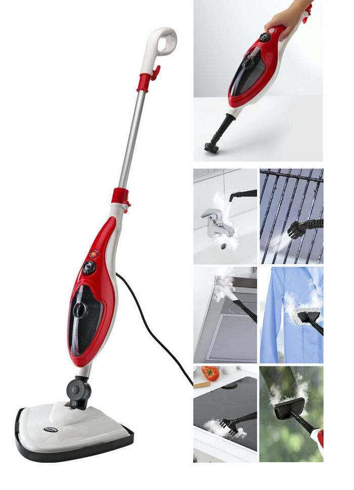 Aqua Laser Dampfreiniger für eine gründliche Reinigung und Desinfektion WEISS-ROT