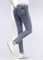 Kn&ouml;chellange, figurformende Jeans JEANSBLAU