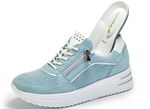 Waldl&auml;ufer Sneaker mit Lackeins&auml;tzen HELLBLAU