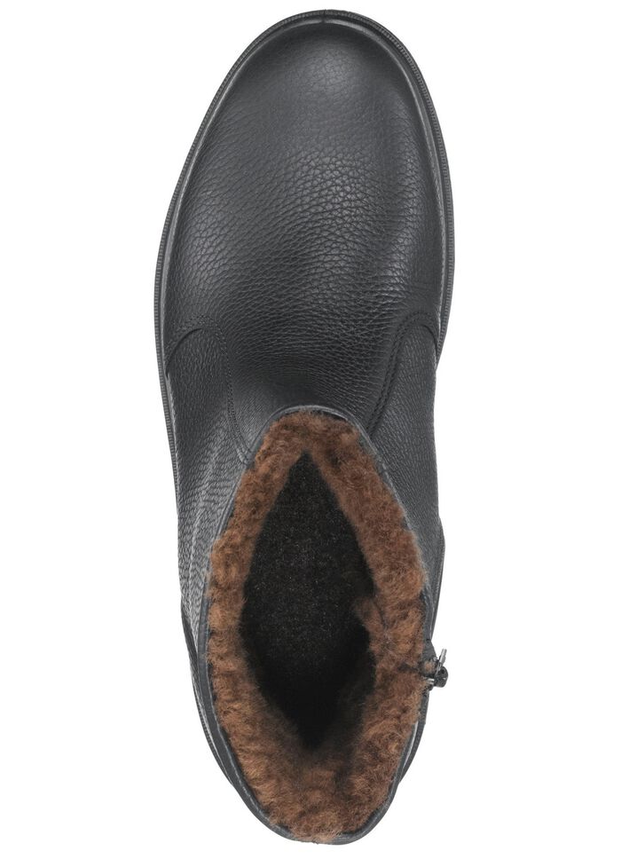 GINO GALANTE, gef&uuml;tterte Herren-Stiefel, Winterschuhe, mit Lammfell SCHWARZ