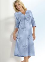 Nachthemd, 3/4-lange &Auml;rmel und V-Ausschnitt 