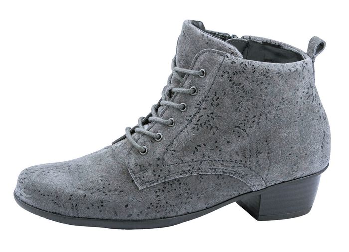 Waldl&auml;ufer Schn&uuml;r-Stiefelette mit floraler Pr&auml;gung 