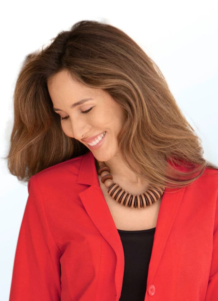 Modische Halskette aus Holz 