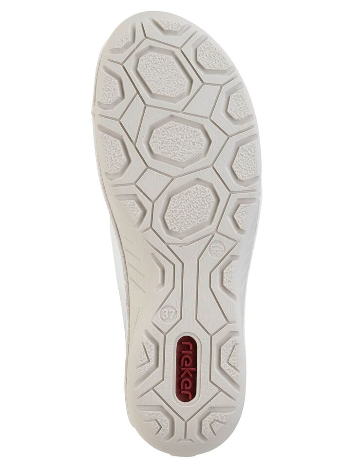 Rieker, klassische Damen-Slipper, mit Gummizug WEISS