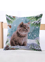Kissenbezug mit Katzen-Motiv 