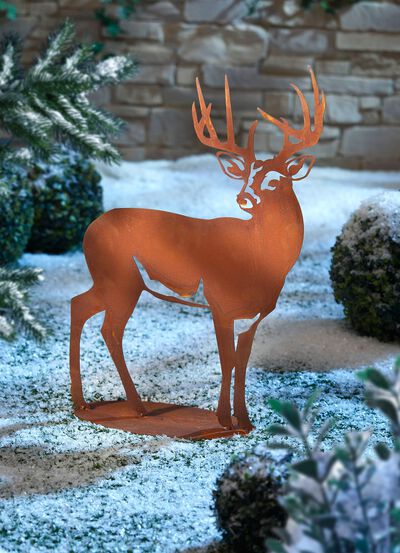 Hirsch Konrad aus gerostetem Stahlblech 