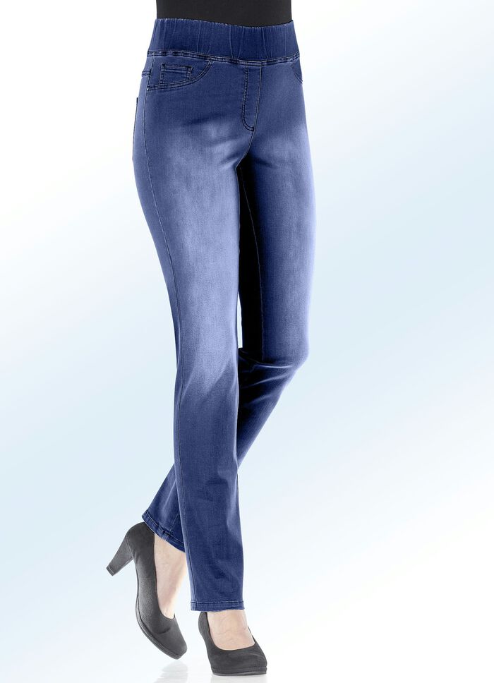 Figurformende Jeans JEANSBLAU