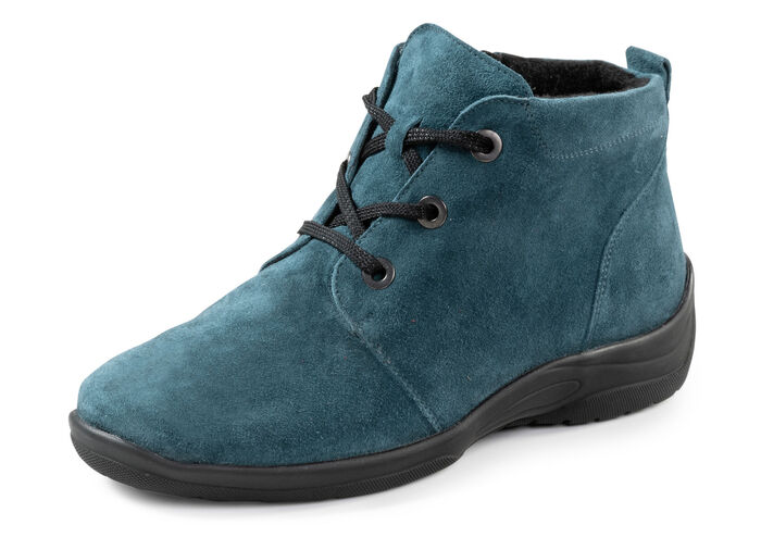 Waldl&auml;ufer, bequeme Damen-Boots, Winterschuhe, Weite H, mit herausnehmbarem Fu&szlig;bett PETROL