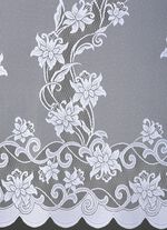 Blumenfenster-Store mit Faltenband 