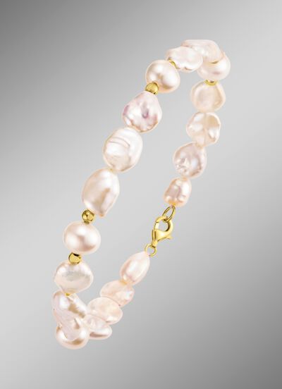 Armband mit SW-Zuchtperlen und Keshi-Perlen 