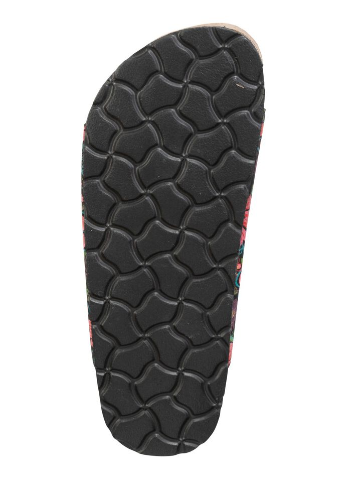 Pantolette in verspielt bedrucktem Dessin 