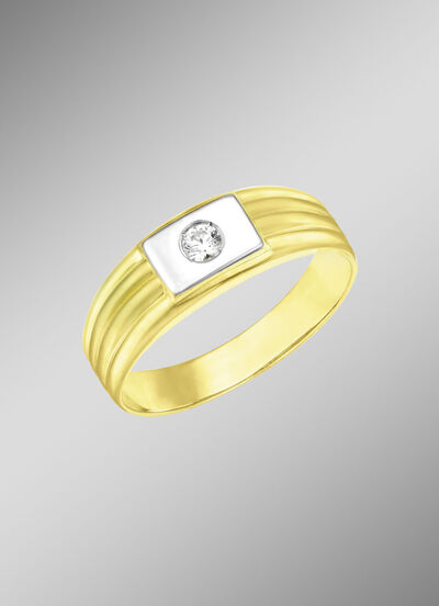 Herrenring in Bicolor-Design  Herrenring in Bicolor-Design