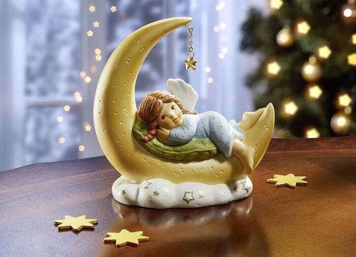 Engel im Mond aus der Nina & Marco Serie von Goebel 