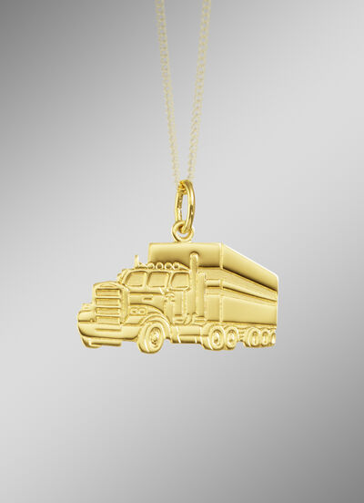 LKW-Anhänger aus Gold  LKW-Anhänger aus Gold