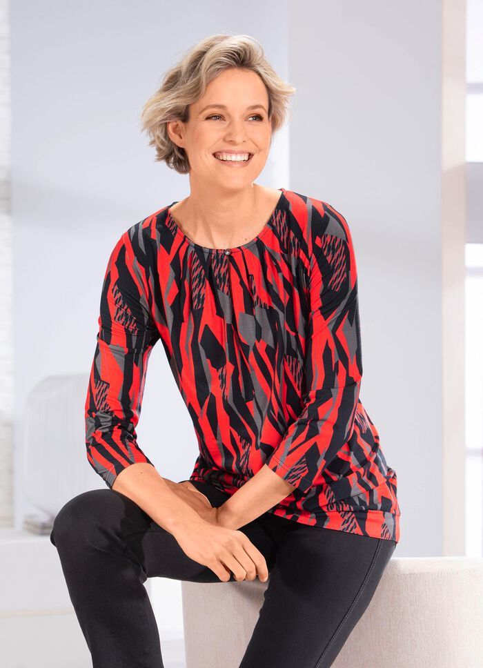 Shirt mit Schlingenknopfverschluss 