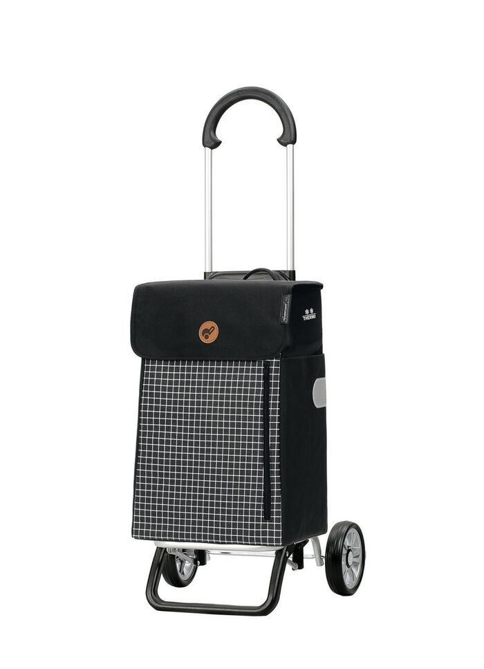 Leichter, aber stabiler Einkaufsroller aus Aluminium SCHWARZ