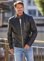 Lederkurzjacke von &bdquo;Cabrini&ldquo; in 2 Farben SCHWARZ