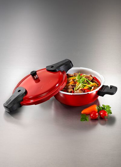 Schnellkochtopf mit hochwertiger Keramikbeschichtung 