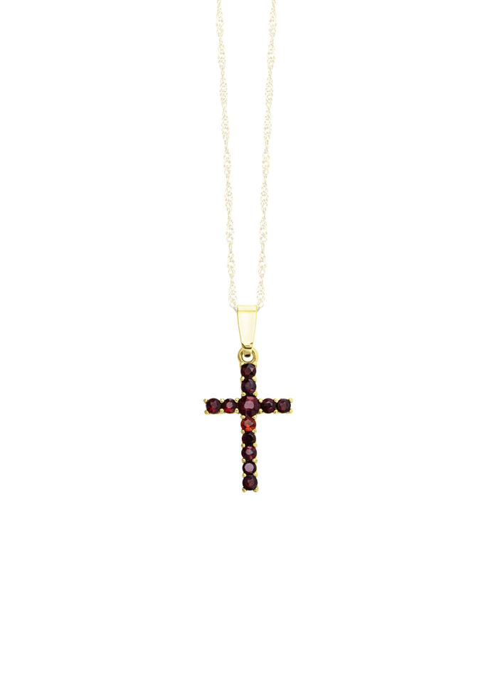 Kreuz-Anhänger mit Granat 