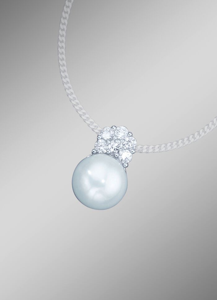 Massiver Anh&auml;nger mit S&uuml;&szlig;wasser-Zuchtperle 