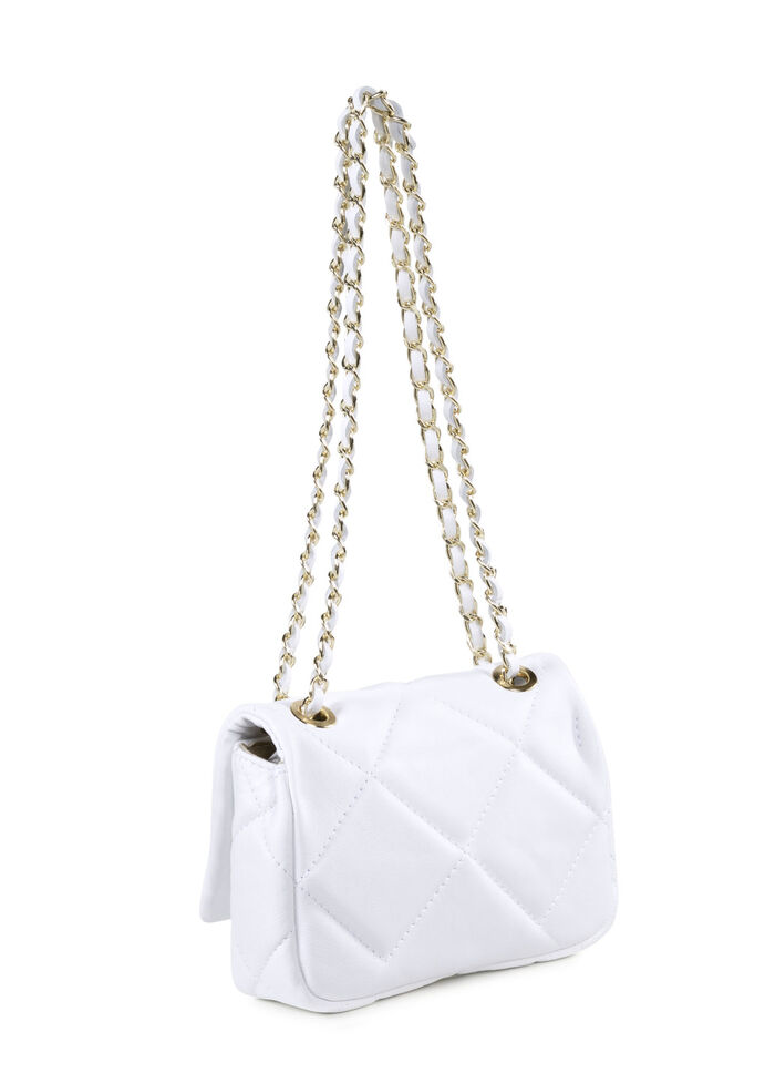 Laurina Tasche mit trendiger Steppung WEISS