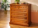 Teilmassive Kommode mit Echtholzfurnier 