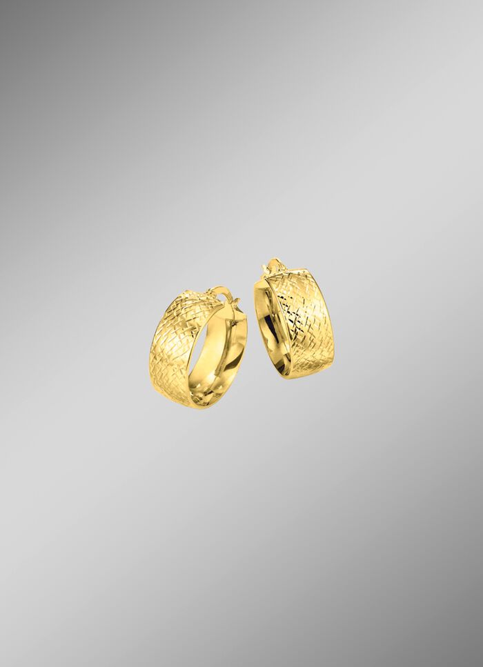 Diamantierte Creolen mit Clipverschluss 