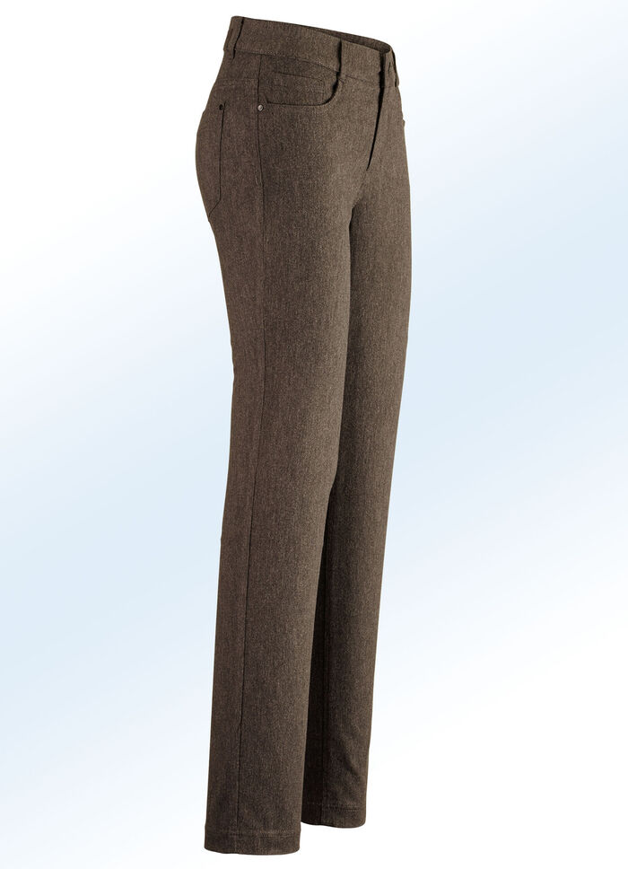 Hose mit angenehm weicher, wärmender Innenseite NUGATBRAUN