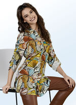 Longbluse mit Hemdkragen 