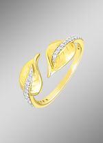 Ring Blatt mit 28 Brillanten 