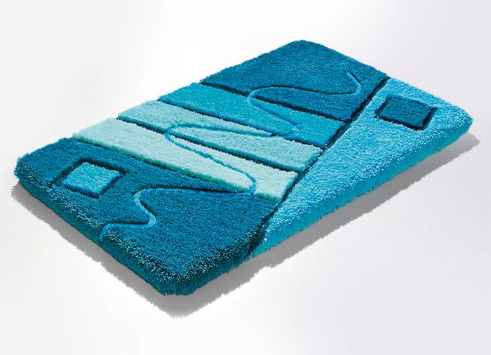 Handgearbeitete Badgarnitur in harmonischen Farbt&ouml;nen BLAU