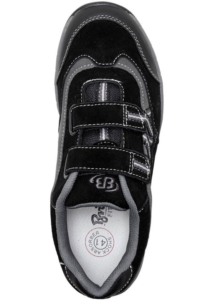 Sportliche Herren-Slipper, mit herausnehmbarem Fu&szlig;bett SCHWARZ-GRAU