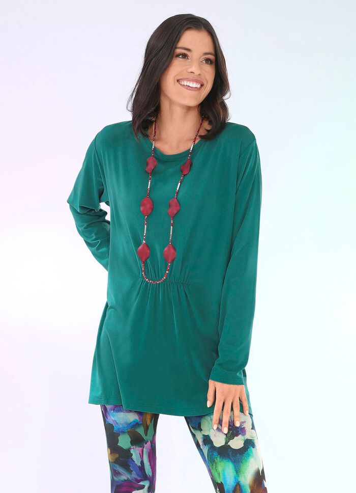Longshirt mit Raffung in 3 Farben 