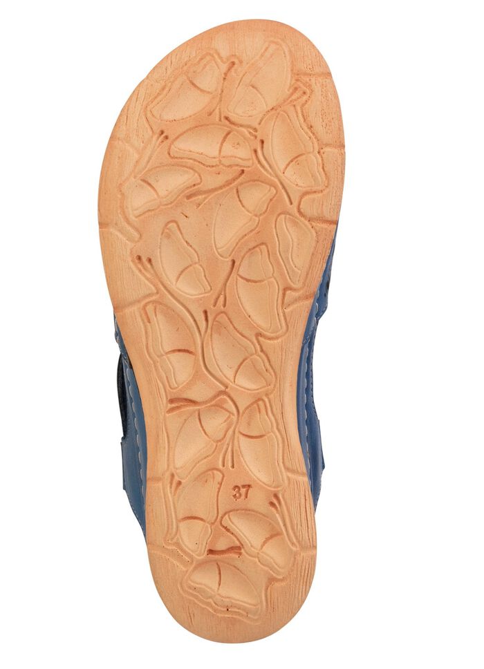 Gemini Sandale aus schattiertem Nappaleder mit Pr&auml;gung 