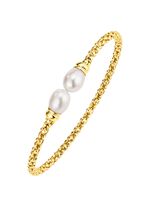 Vergoldeter Armreif mit S&uuml;&szlig;wasser-Zuchtperlen 