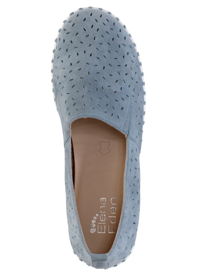 ELENA EDEN, sommerliche Damen-Slipper, Weite H, mit herausnehmbarem Fu&szlig;bett JEANS