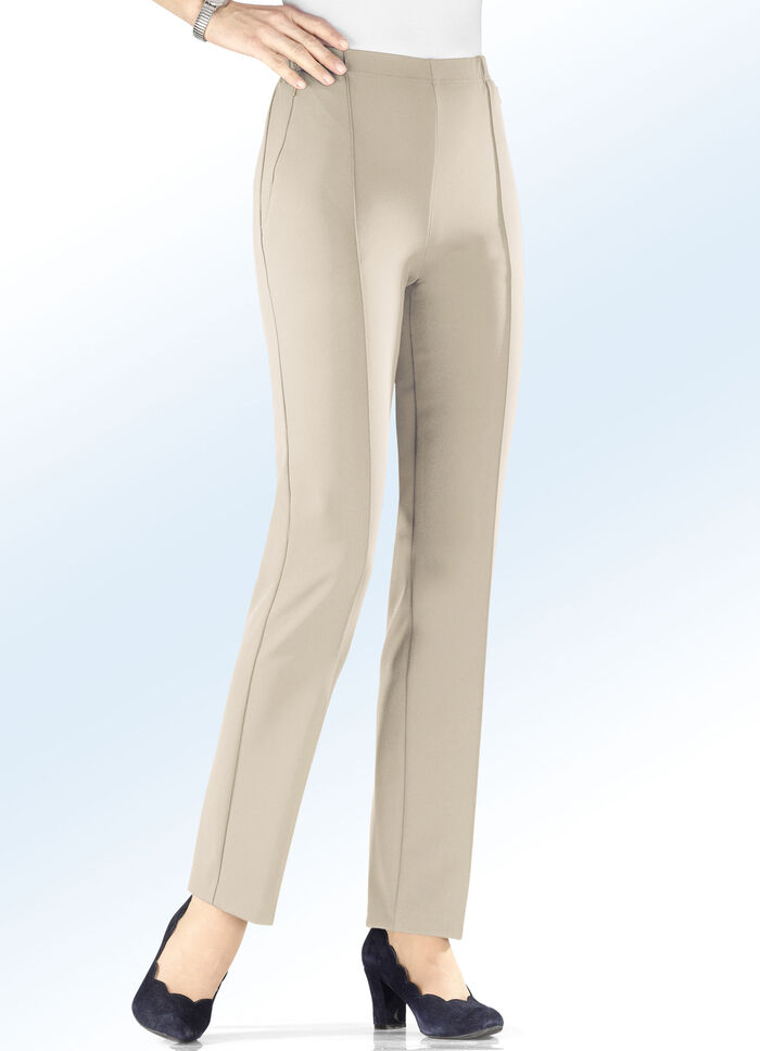 Hose in knitterfreier, kofferfreundlicher Qualität BEIGE