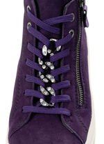 Remonte Bootie mit funkelnder Zierkette an der Schnürung LILA