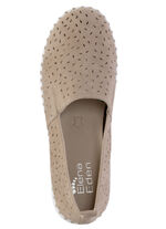 ELENA EDEN, sommerliche Damen-Slipper, Weite H, mit herausnehmbarem Fußbett TAUPE