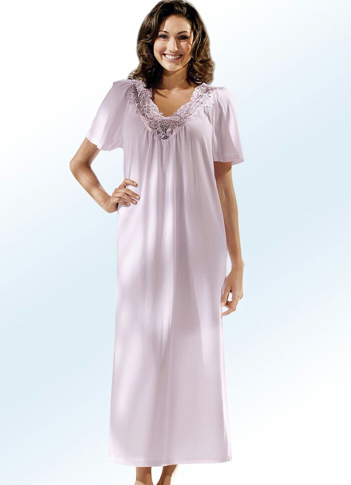 Nachthemd, Kurzarm mit Rundhals 